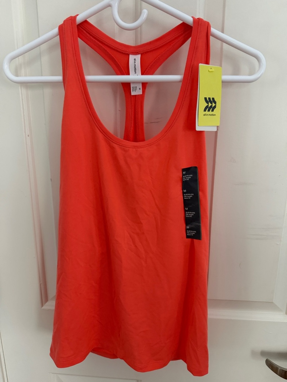 all in motion Bright Coral Racerback Tank